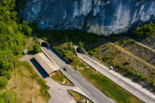 Vue sur le tunnel du vuache