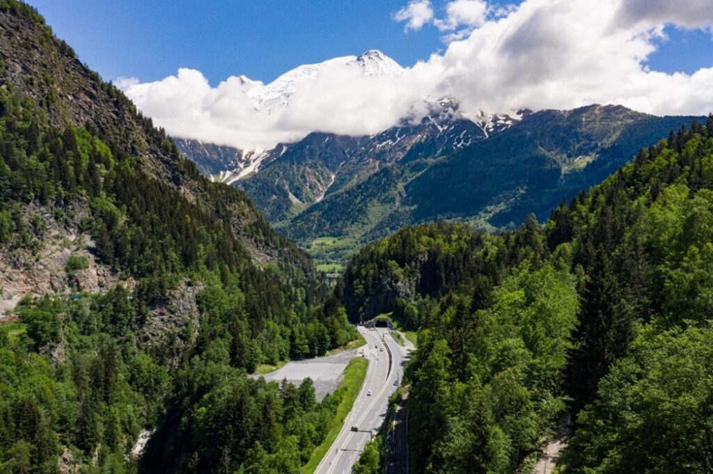 Tunnel des Chavants vue du ciel