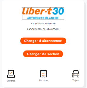 Bouton changer de section