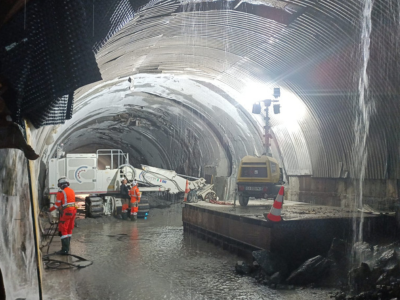 Travaux au Tunnel du Mont Blanc octobre 2025