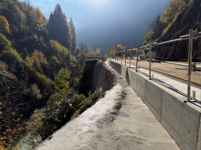 Travaux au défilé Sainte Marie ATMB